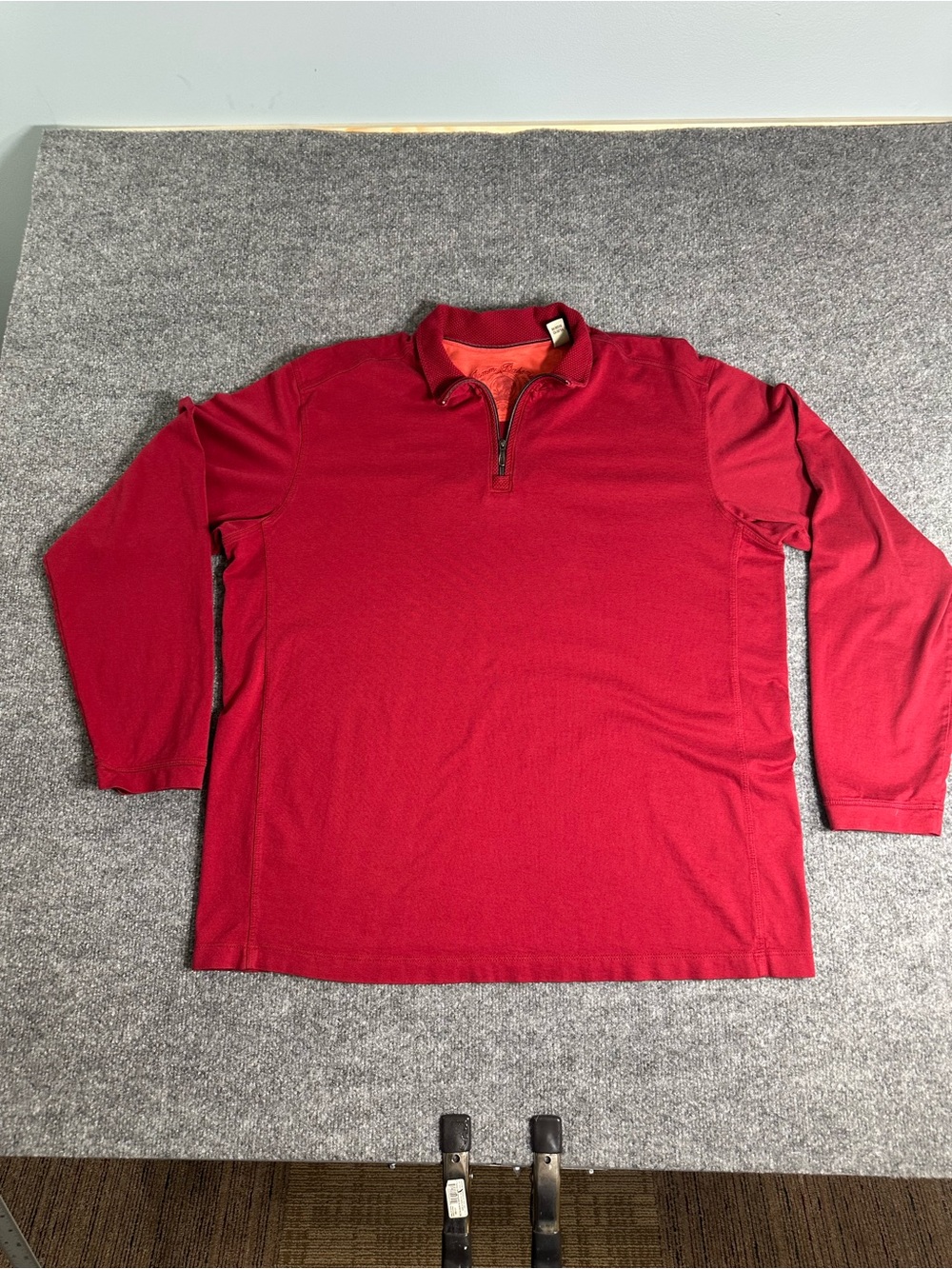 Tommy Bahama Men's Red Quarter-Zip Pullover